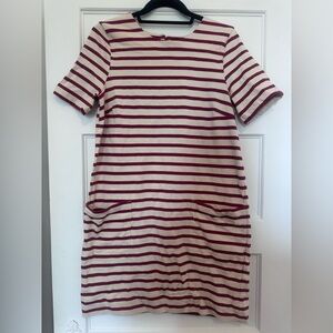 Marc By Marc Jacobs Red and Cream Striped Mini Dress